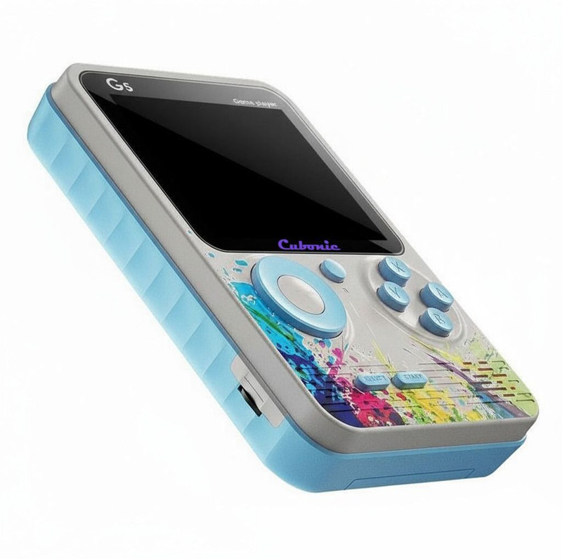 Cubonic G5 Retro Game Console | 3” LCD Screen | 500+ Built-in Games | Long Backup(Pink)