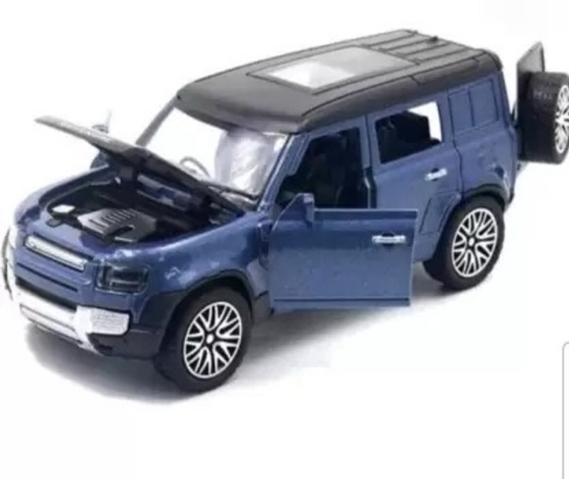 Xcillince Toys Presents_Defender Car Metal Body Openable Doors, Bonnet Pull-Back Action_A10(Multicolor)