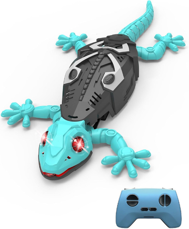 Skstore Wall Climbing Lizard Wall Crawler Robot Gecko RC Control Floor Ceiling Crawling(Multicolor)