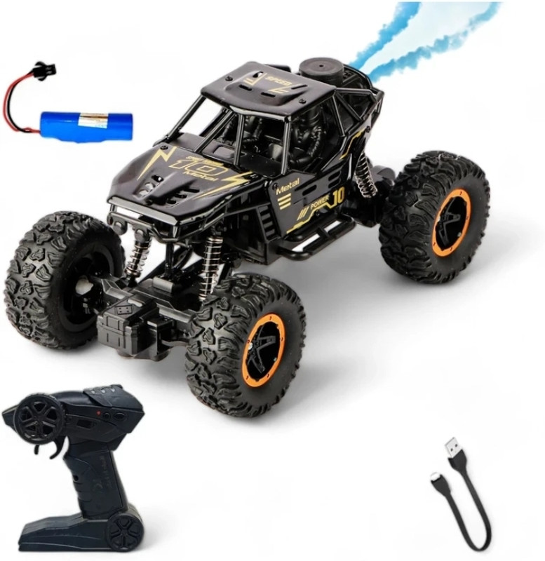 APJ enterprise Remote Control Car – RC Monster Truck with Durable Tires, Shock Absorbing Toy(Black)