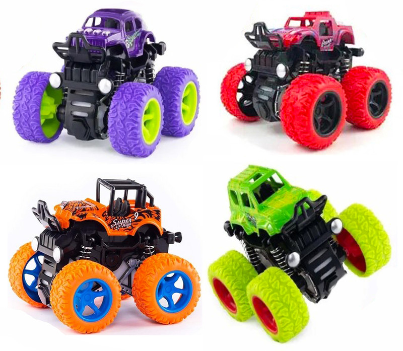 Xalence Monster Truck/ Rock Crawler 4X4 (Pack of 4,Small)(Multicolor)