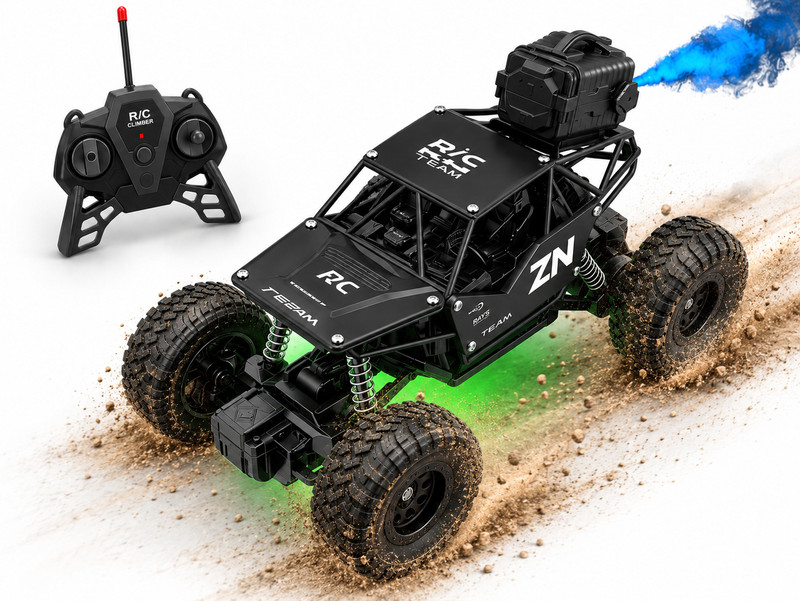 ZUNBELLA 4WD Remote Control Rock Crawler for Kids with Smoke Effect(Multicolor)