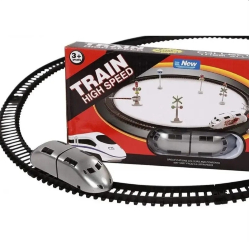 SOPALI Train track toy for kids metro train toy pack of 1 silver train toy(Silver)