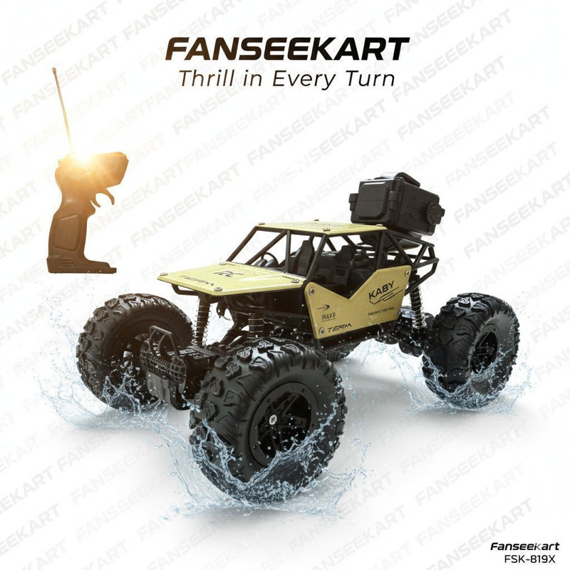 Aavkar creation Golden Off-Road RC Car for Kids, Remote Control Car(Golden)