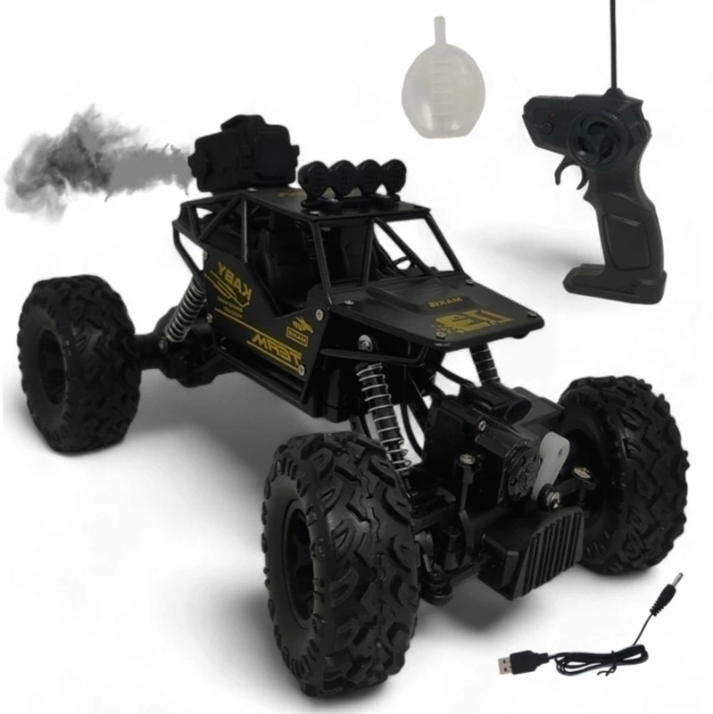 Aavkar creation Remote Control Rock Car for Kids with Mist Smoke Effect Monster Truck big size(Multicolor)
