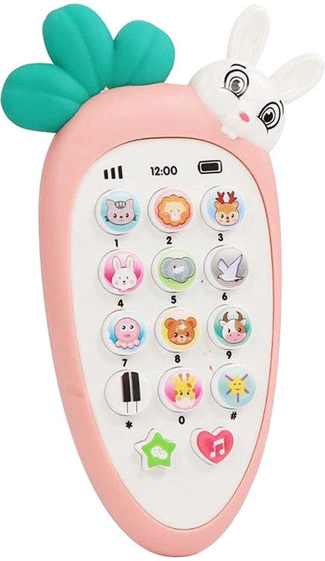 WORLD OF TINY Toddler Learning Phone Toy, Interactive Musical Baby Phone with Lights & Sounds(Multicolor)