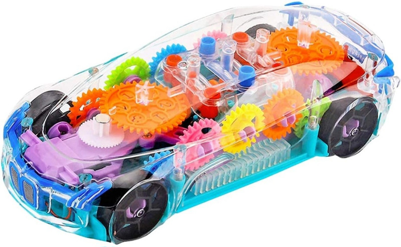 Mira Farmcraft 3D Concept Musical Super Car Non Remote Control Simulation Sound & Transparent(Multicolor)