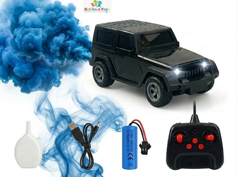 Xcillince Toys RC Car with LED Lights, Strong Wheels & Realistic Exhaust Effect Toy(Multicolor)