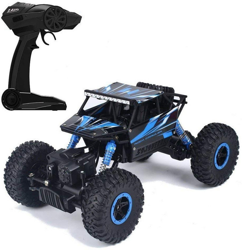 FLYSKY 1:18 Rechargeable Rock Crawler car 2.4 Ghz Rally Car Remote Control Monster Car(Blue)