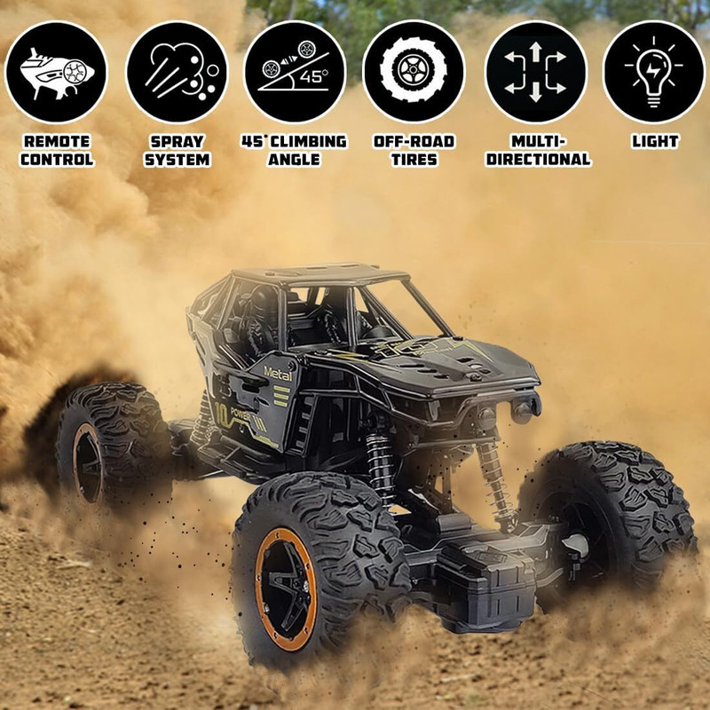 JoyAura 4x4 Crawler Remote Control Monster Truck RC Car Big Size Off Road Rock Car(Black)