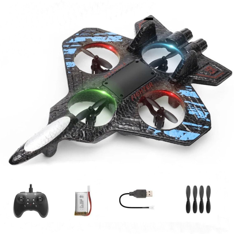 Rumi Star Fighter Jet Remote Control(Black, Pack of: 1)