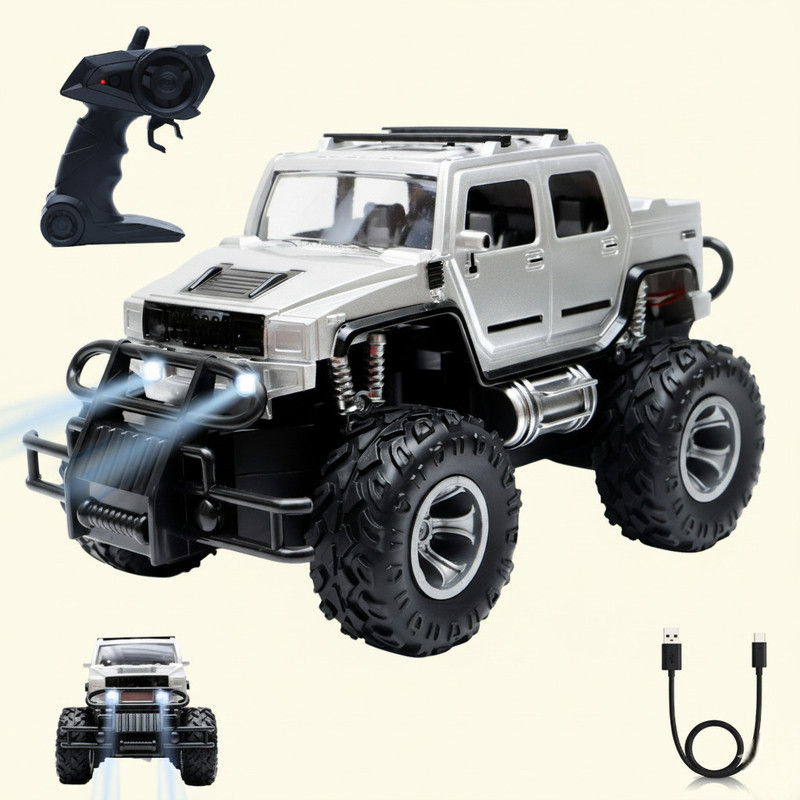 Wonder Toys Warrior Off Roader Rechargeable Remote Control Car|4x4 Monster Truck(Black)