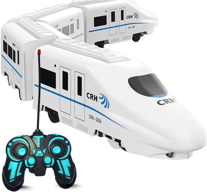 KidsCorner Rechargeable Metro Train Style Remote Control Rail for Kids(Multicolor)