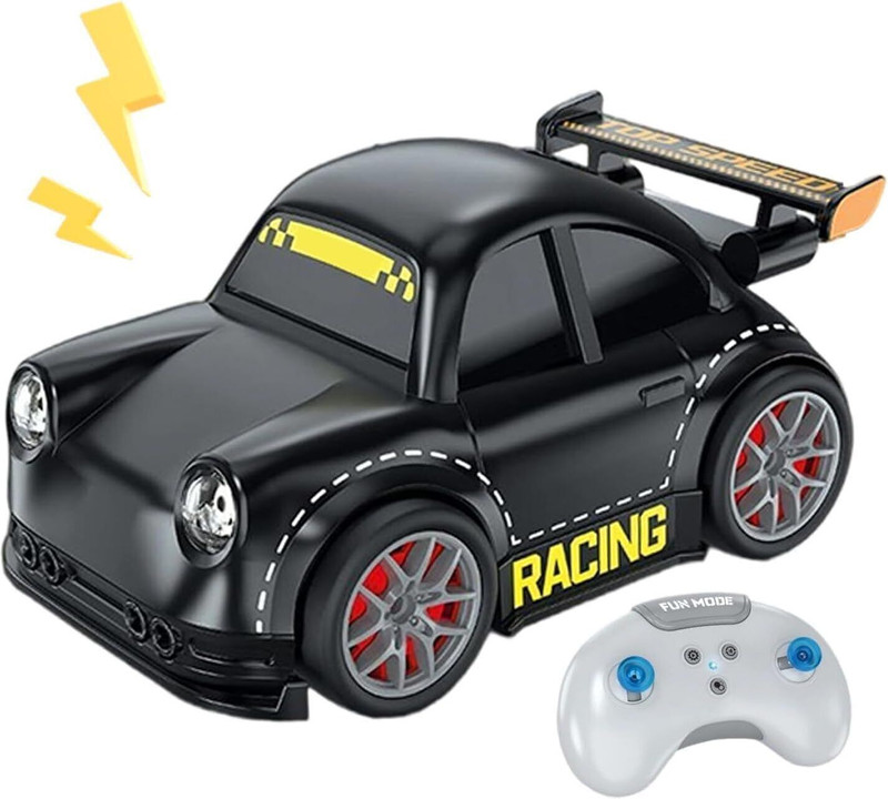 ROSE KULI Remote Control Smart Sensor 4WD Drift Car with Follow Me, Music & LED Lights(Black)