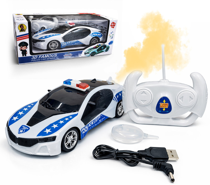 Right Choice Remote Control Police Car with Siren Sound & Music Toy for Kids Boys & Girls(Blue)