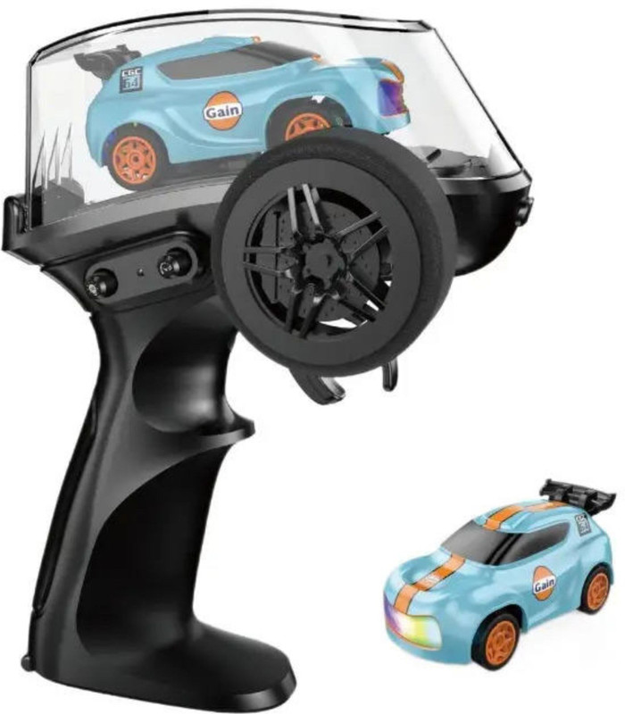 Crazinos Desktop RC |Interchangeable Wheel Sleeves, 4 Light & 2 Speed Modes (MINI RC CAR)(NA)