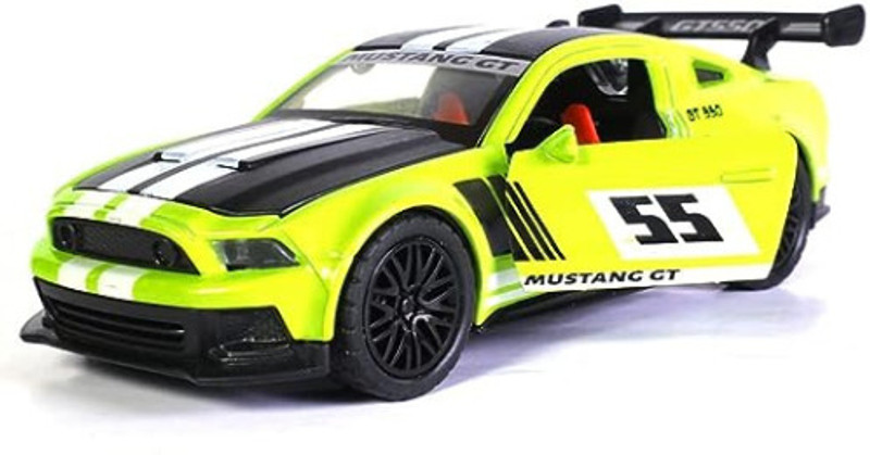 Storex Premium Die Cast Metal Mustang GT Sports Car - Realistic Push Back Doors(Multicolor)