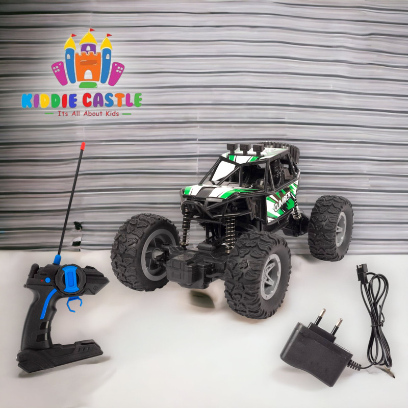 Kiddie Castle 1:18 4 Function Rock Climber Radio Control With Chargeable Batteries and Charger(Green)