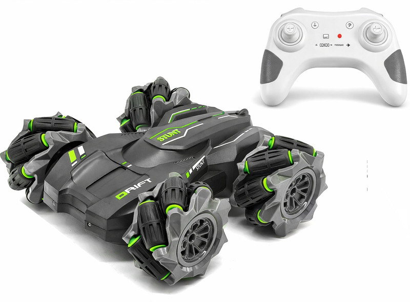 KAMMATESWARA 4X4 Remote Control Drift Stunt Car 4WD Racing RC Car 360° Rotating Dual Sided(Black, White)