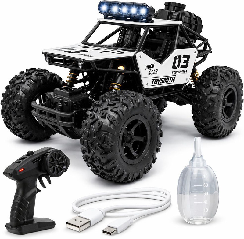 Avantron Innovations Rock Crawler 4x4 Monster Truck with Smoke Effect, USB Type-C Charging RC Car(Grey)