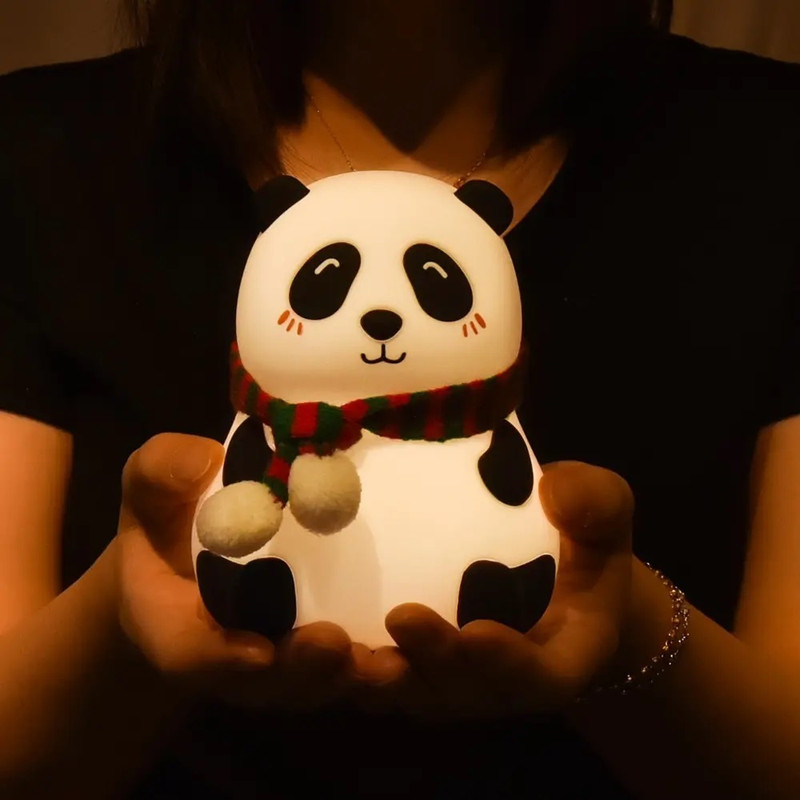 Jesal Cute Panda Silicon Night Light Lamp with Gesture Control Sensor(White)