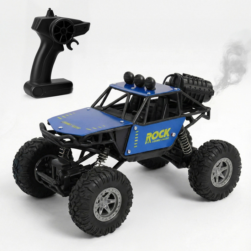Toyco Rock Crawler 1:16 Offroad Monster RC Car with Smoke Function & Rechargeable Car(Black)