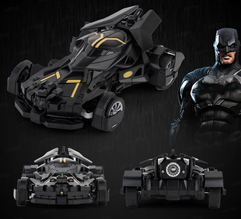 SSE Toy Rechargeable High Speed Batman Super hero RC Car LED Lights(Black)
