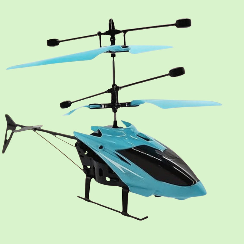Zenvy Hand Sensor Flying Helicopter Toy Rechargeable Drone for Kid Indoor Outdoor Play(Blue)
