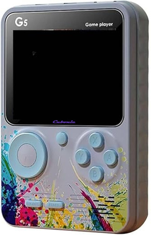 Cubonic G5 Retro Game Console | 3” LCD Screen | 500+ Built-in Games | Long Backup USB  Gamepad(Grey, For PC, PS2)