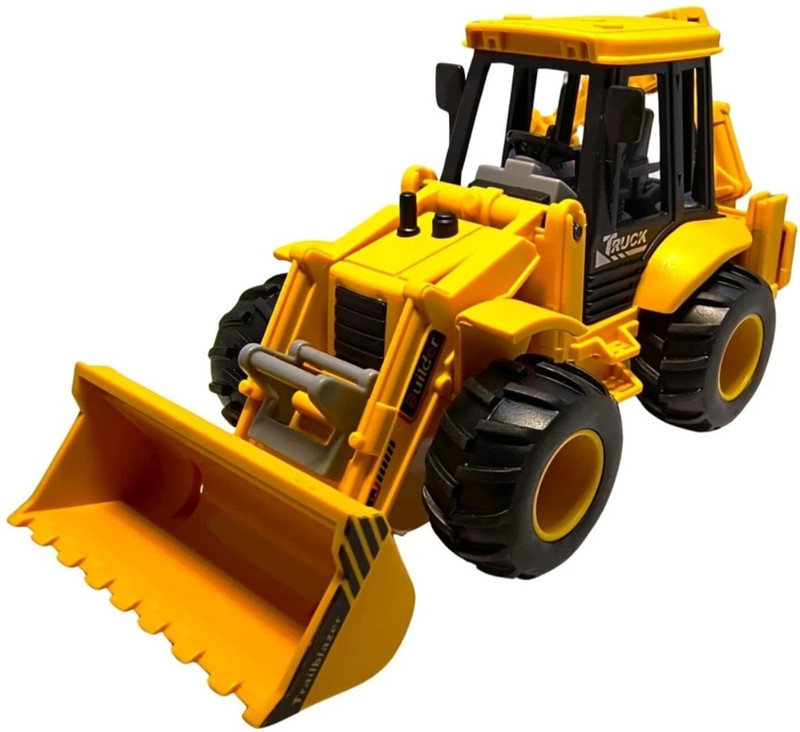 Mira Farmcraft 2 In 1 Bulldozer and Excavator Engineering Construction Unbreakable Toy Vehicle(Yellow, Pack of: 1)