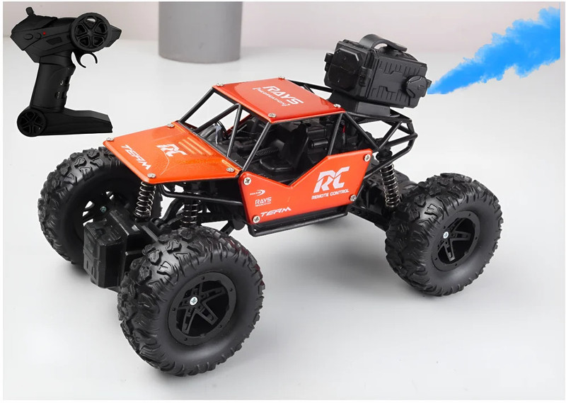 FoxHill Smoke Spray Rock Crawler RC 4x4 Monster Truck with Light & Sound(Multicolor)