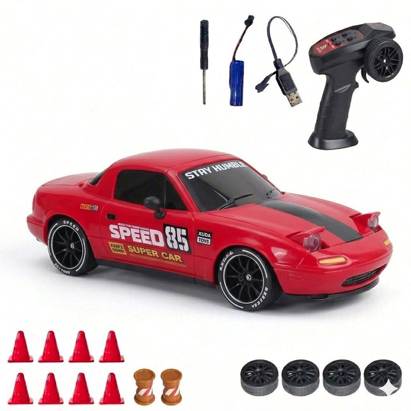 Flytek Remote control car 4x4 drift rc car 4x4 rc drift car car for adults drifting car(Red)