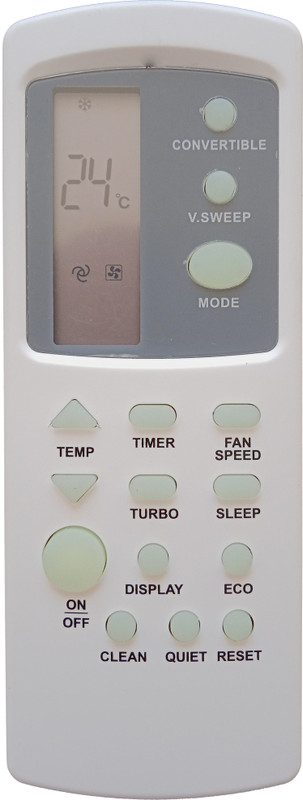 LipiWorld AC Remote (Remote Exactly Same Remote Will Only Work) Compatible For Elista AC Remote Controller(Grey)