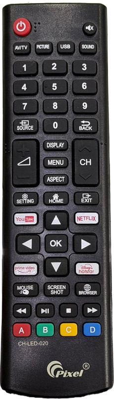 Rohit Electronics Remote Compatible for Bush Smart LED TV with quick access to streaming Apps (Exactly Same Remote Will Only Work) Remote Controller(Black)