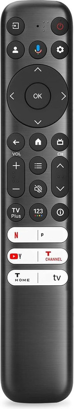 Tech Vibes Remote Compatible with  Tv RC902V Model Bezel-Series P635 Pro with Voice TCL Remote Controller(Black)