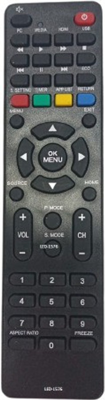 NIJ LED-1576 New LED LCD TV Remote Control KHAITAN Remote Controller(Black)