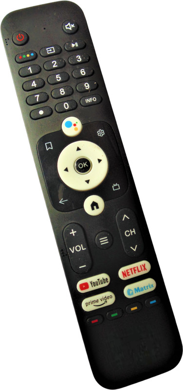 EHOP HTR-U31 Compatible Remote Control for Smart Android 4k LED UHD HD Haier Remote Controller(Black)
