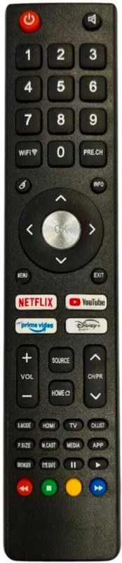 RESORB LED 601 BPL WITHOUT VOICE REMOTE Compatible for BPL Smart TV Remote Control (Exactly Same Remote will Only Work) Remote Controller(Black)