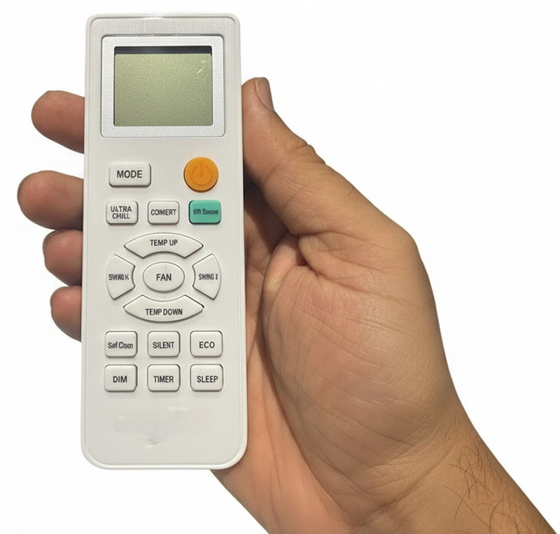 Hybite AC Remote Compatible for Whirl pool Split/Window AC (Old Remote Must be Exact Same as This Remote)Whirlpool Remote Controller(White)