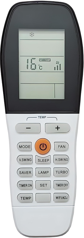Crystonics 1.5 Ton 3 Star Split AC Remote Control Compatible with Voltas 183 Vectra Platina 1.5 Ton 3 Star Inverter Split AC Remote Controller(White)