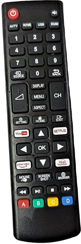 Rohit Electronics Remote Control Compatible With SkyWall / Wisdom LCD/LED TV (EXACTLY SAME REMOTE WILL ONLY WORK) Remote Controller(Black)