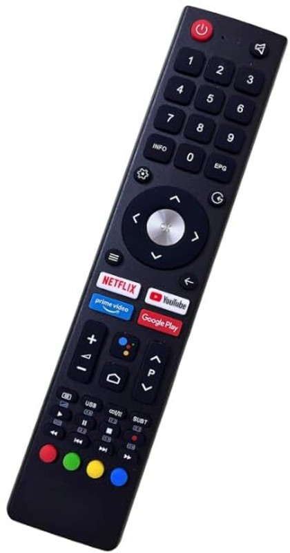 Xeovox BPL led Tv remote Smart Android 4k LED UHD HD bpl remote with OTT Hotkeys BPL SMART LED TV Remote, Without voice Remote Controller(Black)