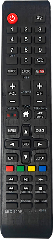 LipiWorld Led Smart TV Remote Control (NO Voice) Compatible For  F&D Tv Remote Controller(Black)