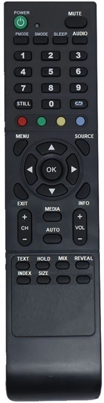 TIZOQ Replacement Remote Control Compatible for Koryo TV (007F) TV Remote Koryo TV Remote Controller(Black)