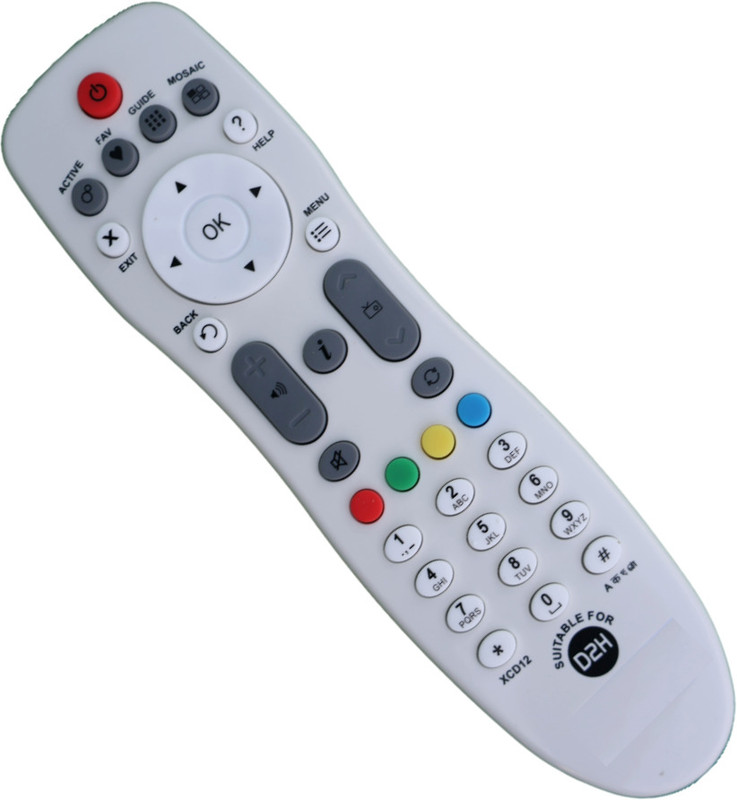 UNIMUS DTH Remote d2h Videocon Remote Controller(White)