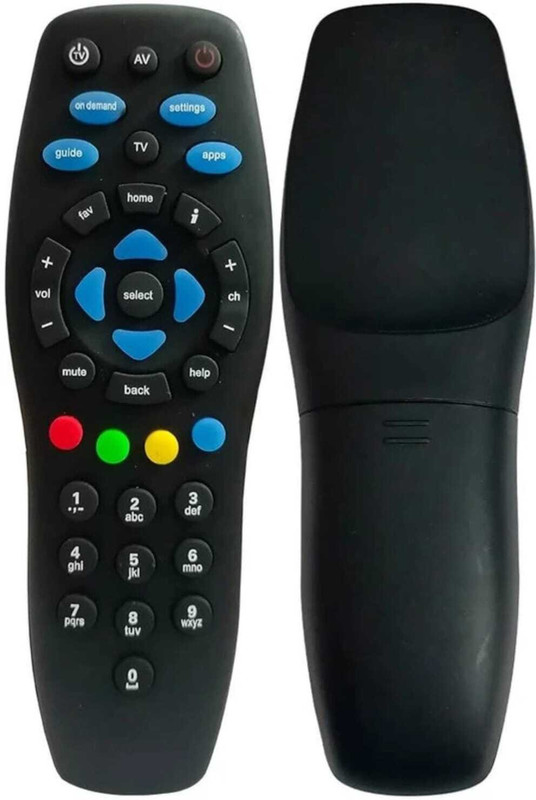 Tansukh Universal DTH TataSky New body remote Universal Genuine Remote Controller TATA SKY, TATA PLAY Remote Controller(Black)