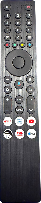 EHOP RC833A Compatible Remote for Smart TV (No Voice) 2V4C 32V5C TCL Remote Controller(Black)