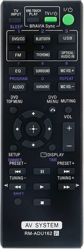 HDF Pairing Compatible for DVD Home Theatre System - RM-ADU162 Sony Remote Controller(Black)