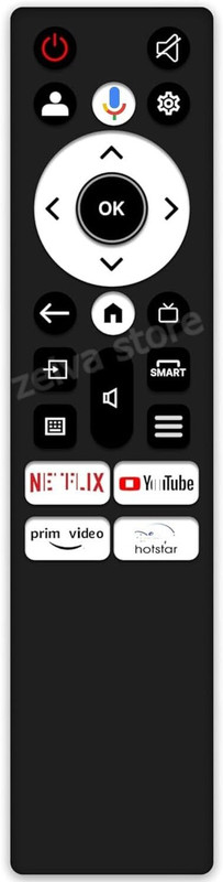 zieva store NA Compatible with Acer Smart TV Remote - with Voice - (Paring Must) ACER Remote Controller(Black)