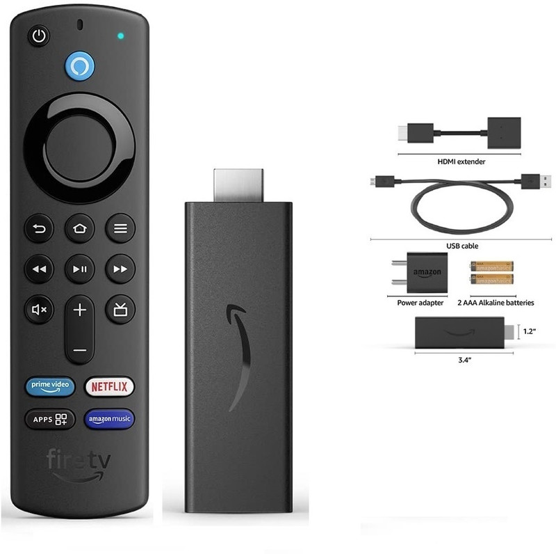 SHAILRON Fire TV Stick, full HD streaming device , Alexa Voice Remote ALL TV Brands Remote Controller(Black, 12 months warranty)